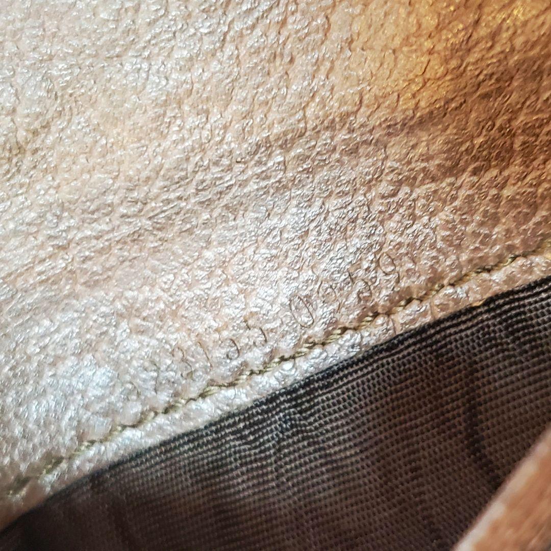 美品 グッチ シェリーライン オフディア 二つ折り財布 小銭入れ付き 茶