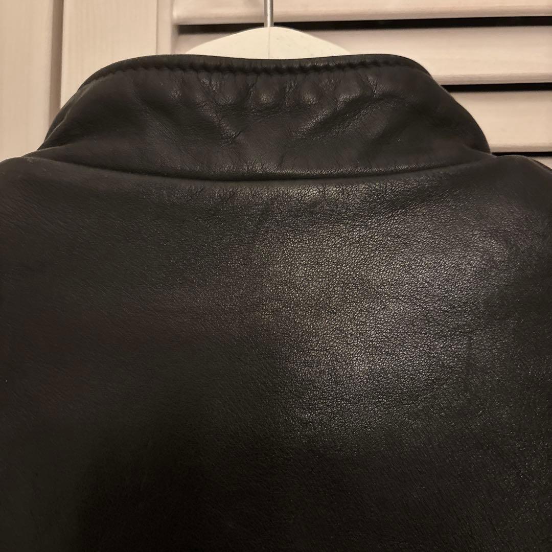 Schott 黒 レザー シングルライダースジャケット