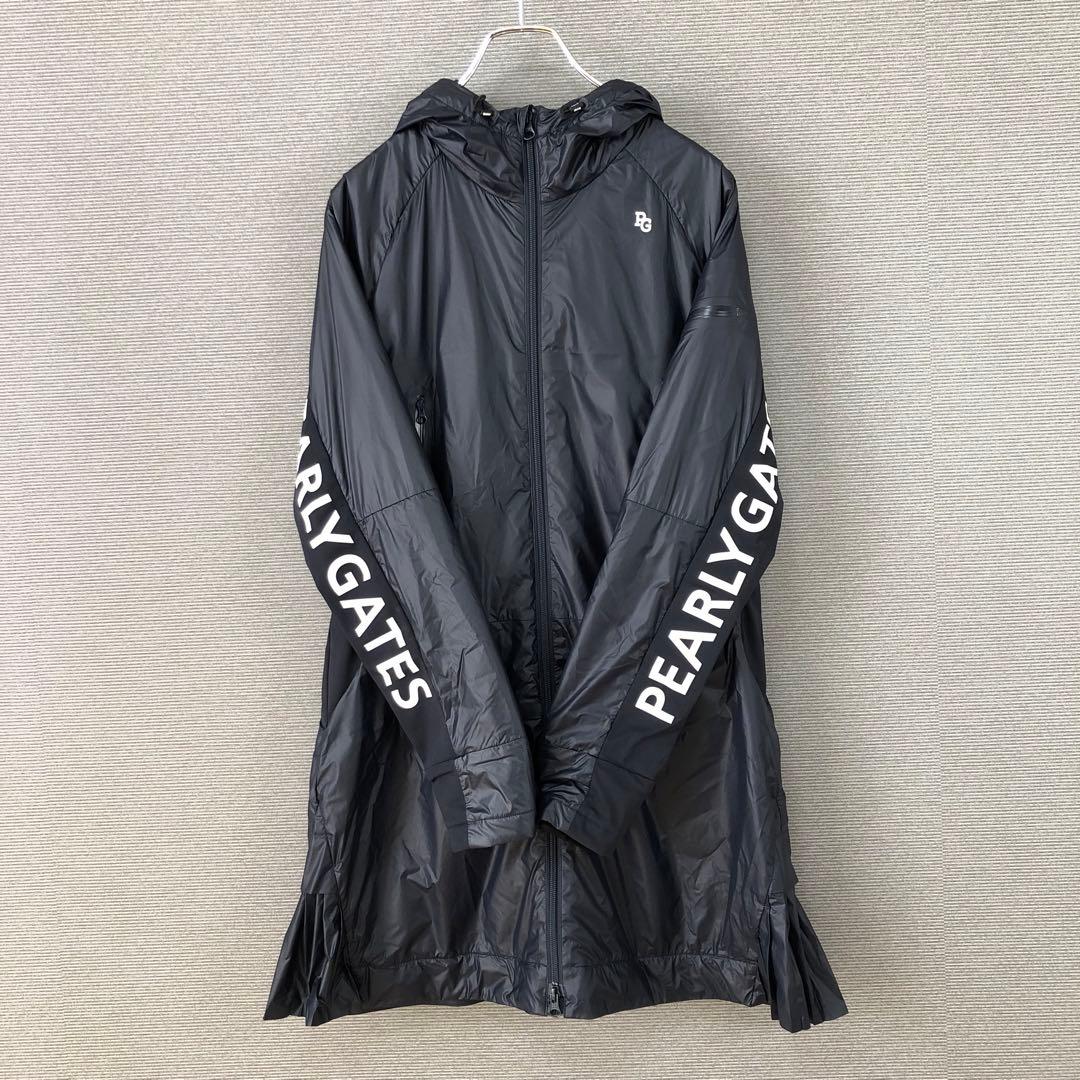 PEARLY GATES ロゴ ロング フーディコート 1 ネイビー