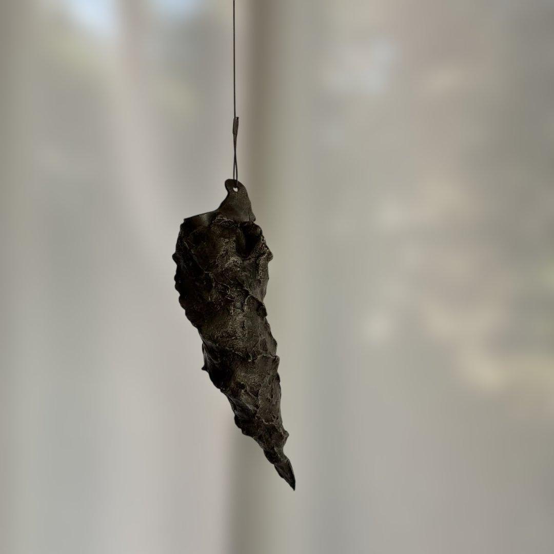 高岡銅器　ミノムシ　一輪挿し　いぶし銀