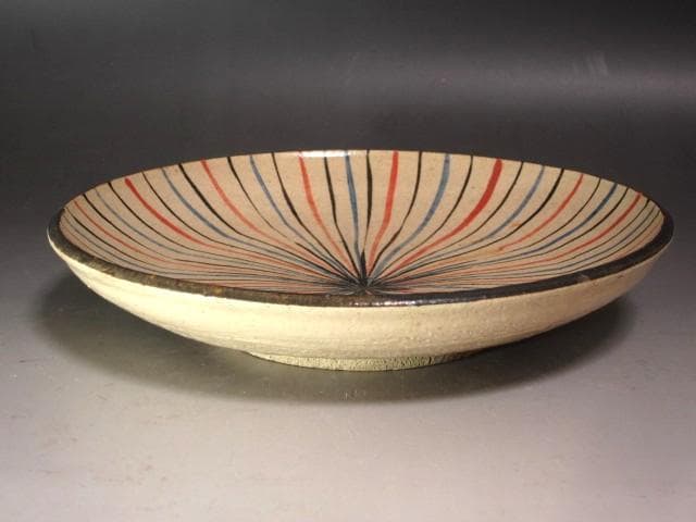 ☆　北大路魯山人　麦藁手皿　黒田陶々庵極めがございます☆y577