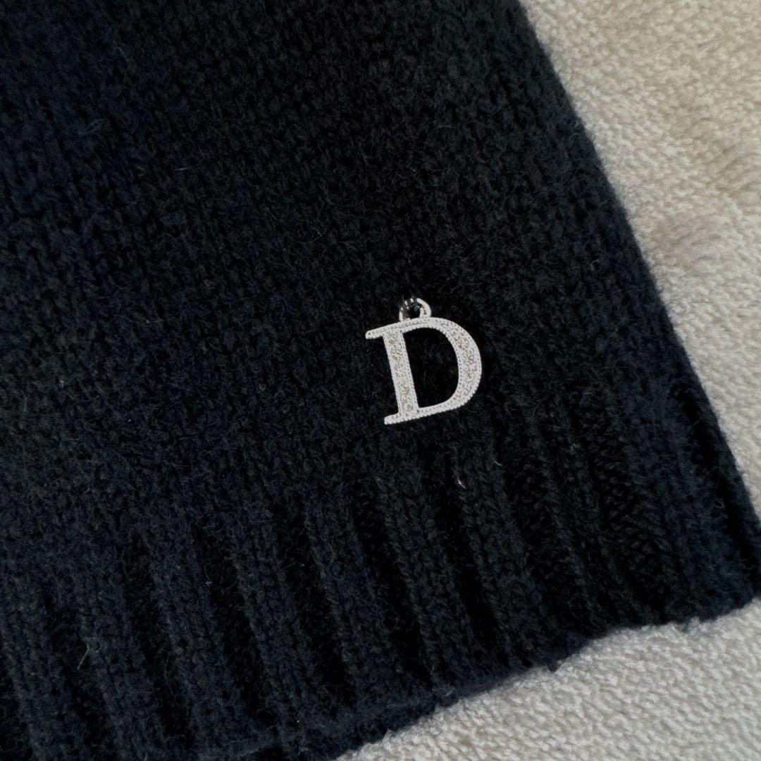 Christian Dior カシミヤニット帽　Black used品