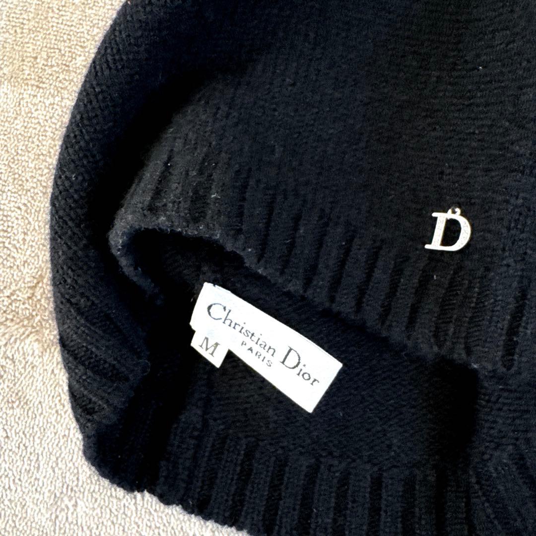 Christian Dior カシミヤニット帽　Black used品
