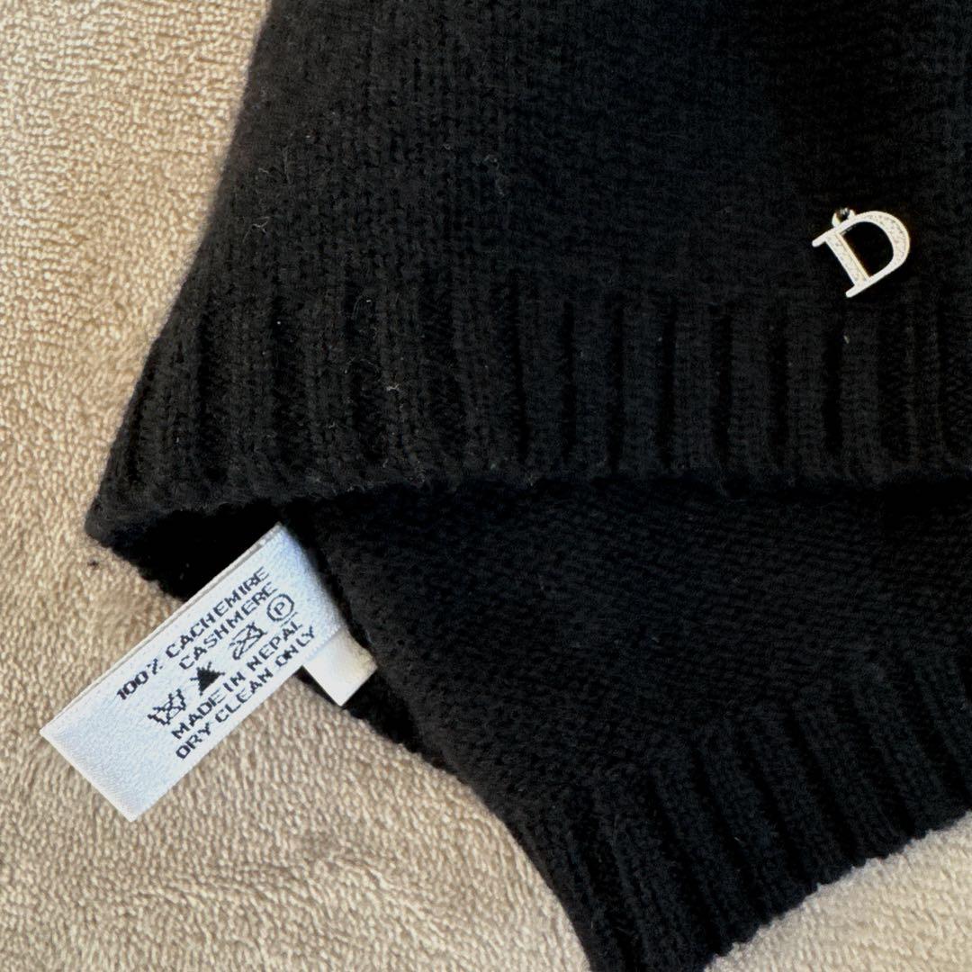 Christian Dior カシミヤニット帽　Black used品