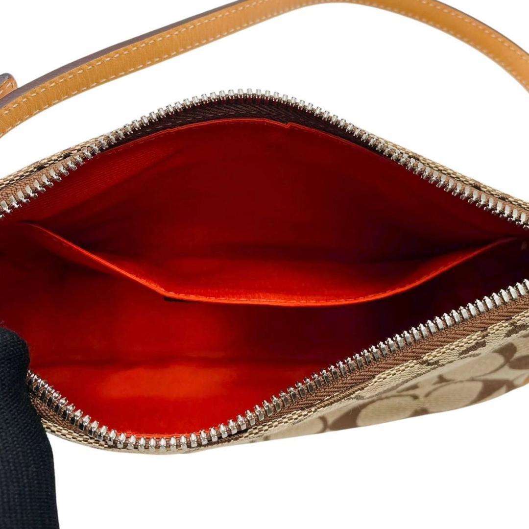 美品 コーチ ショルダーバッグ アクセサリーポーチ キャンバス 6094