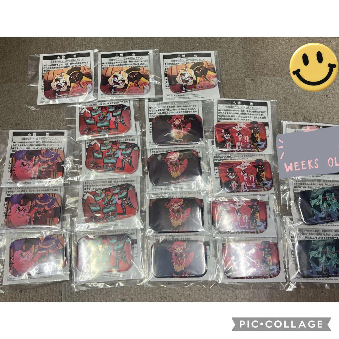 ハズビンホテル◾︎スクエア缶バッジ ２0個セット♫在庫売り切り ハズビン・ホテル