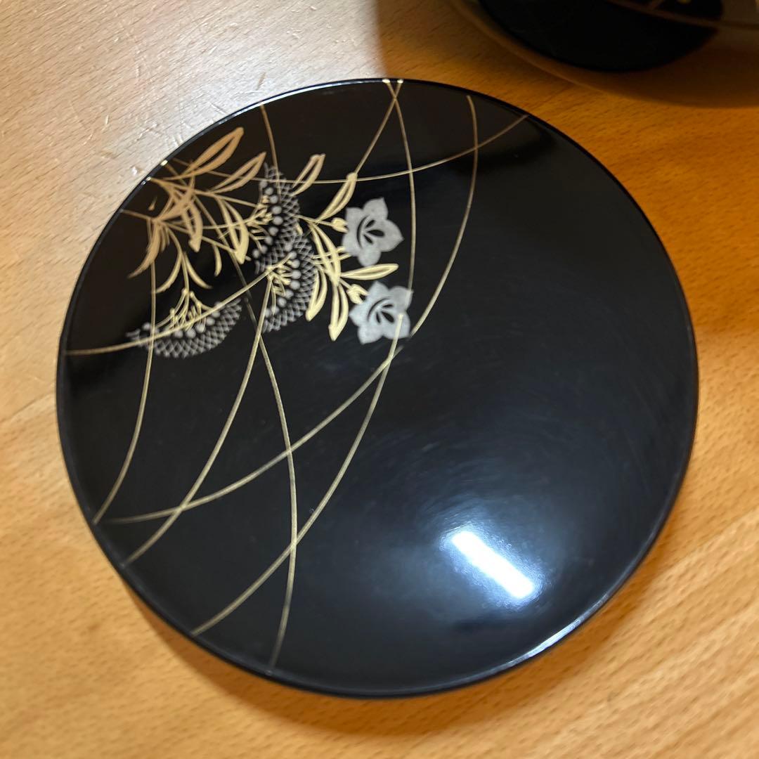 本漆器 昭和15年頃　菓子器 セット 5小皿 1器　交渉ok!