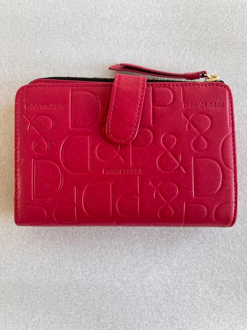 PINKY&DIANNE カヌレ L字ファスナー 二つ折り財布 フーシャピンク