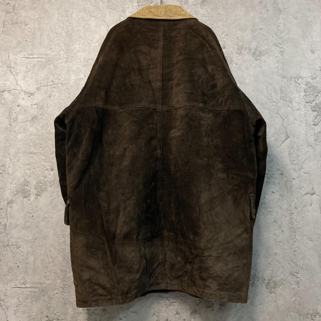☆ユーロ古着☆【ファイヤーマンジャケット 本革 スエード】メンズ2XL