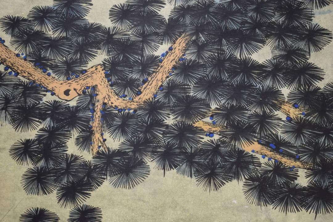 不詳/作者不詳/老松双鶴図/大幅/布袋屋掛軸HF-734