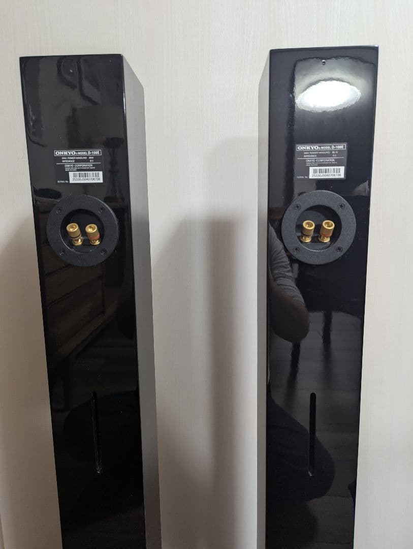 ONKYO オンキョー　トールボーイスピーカー D108E ピアノブラック