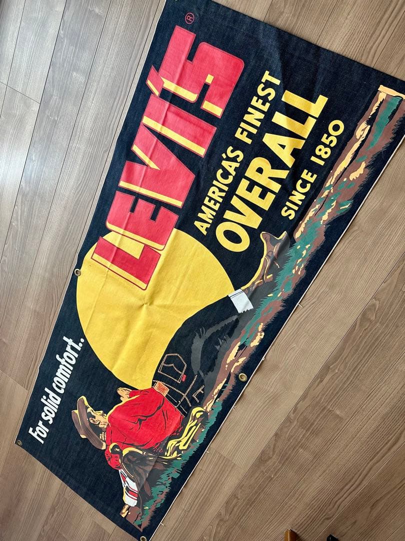 ⭐︎リーバイス特大 デニム バナー190×73cm 復刻 看板 ポスター 501⭐︎