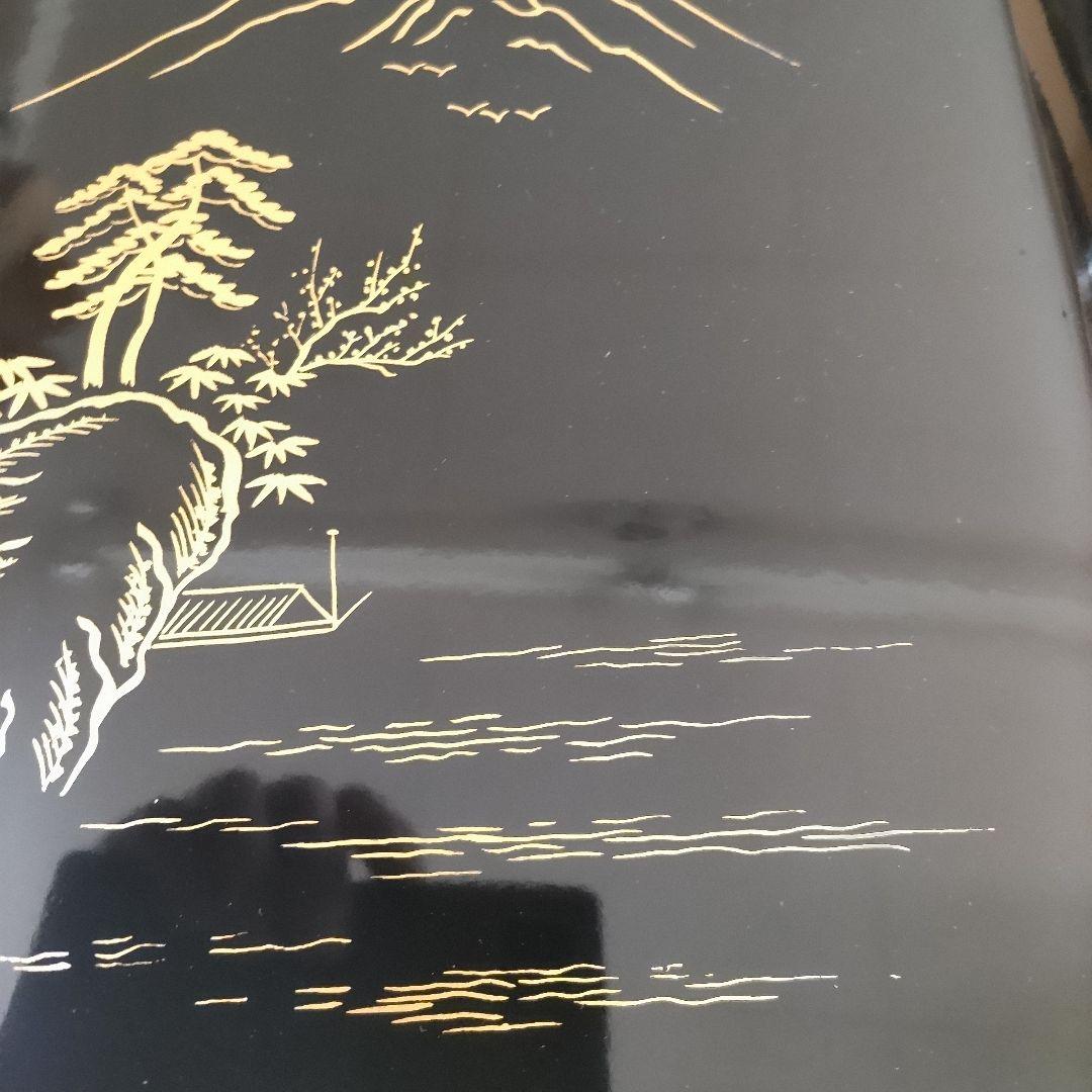 新品未使用　輪島塗　御会席御膳　漆器 10枚セット 富士山デザイン　盆　会席膳