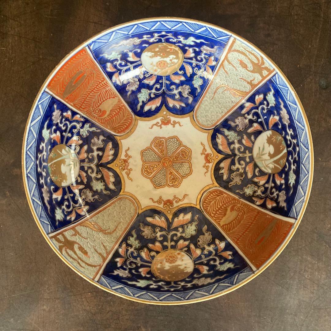 古伊万里　有田焼　鉢　深鉢　盛鉢　金彩　金蘭手　色鍋島　伊万里　骨董品　古美術