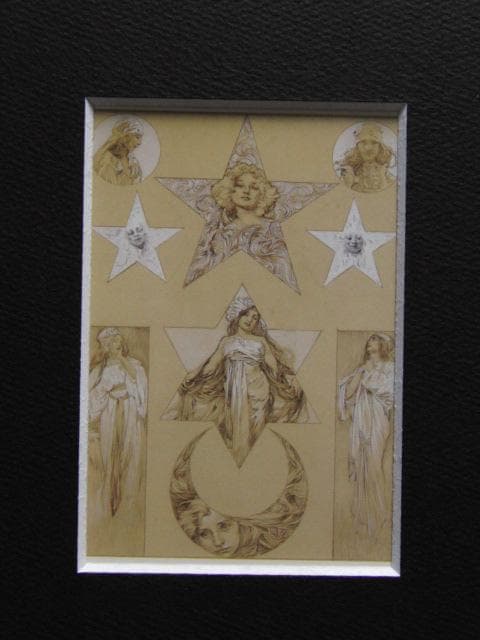 アルフォンス・ミュシャ、「装飾人物集」図27のための素描、