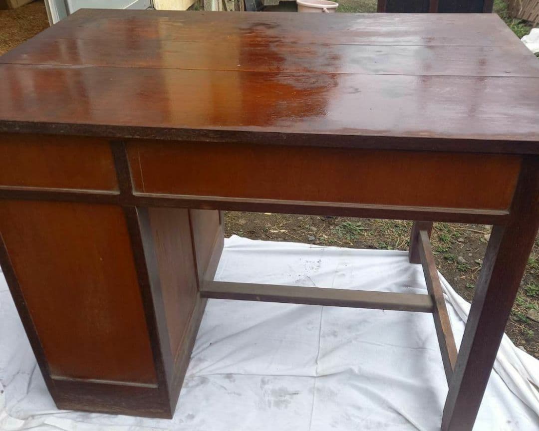 アンティーク家具　昭和レトロ　学習机　　片袖机　骨董品