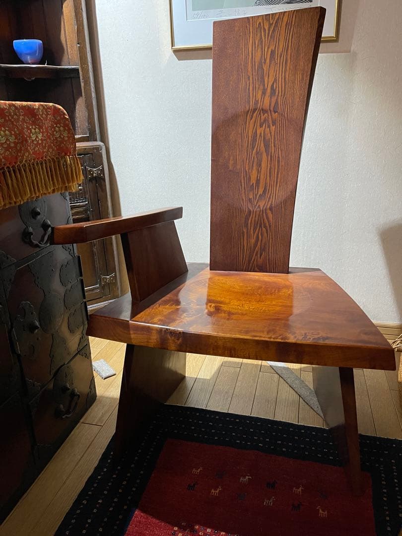 アームチェア　天然木　民藝（発送手配の期日有り・11月第4週）