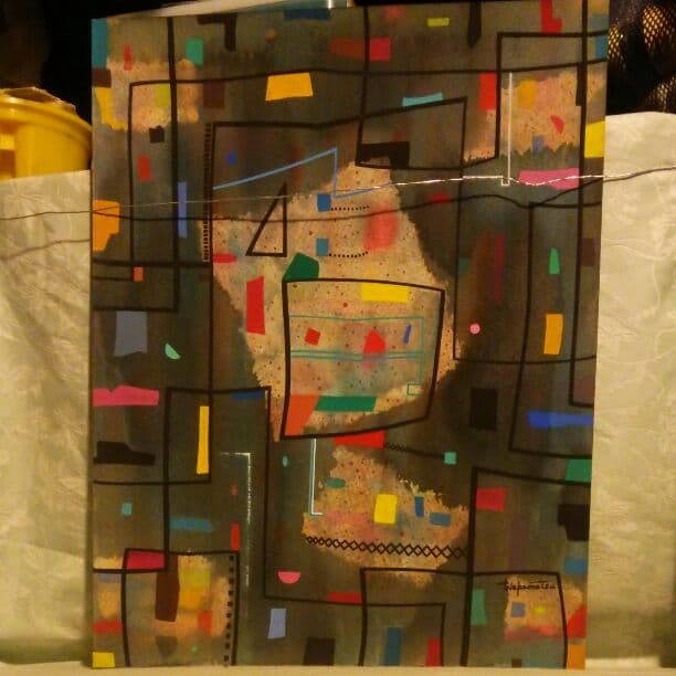 水彩画。抽象　ハーモニーー7