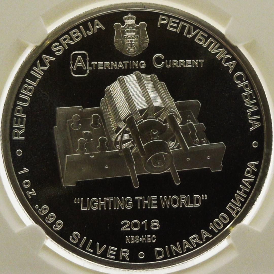 リンカーン／二コラ・テスラ 銀貨 2枚セット