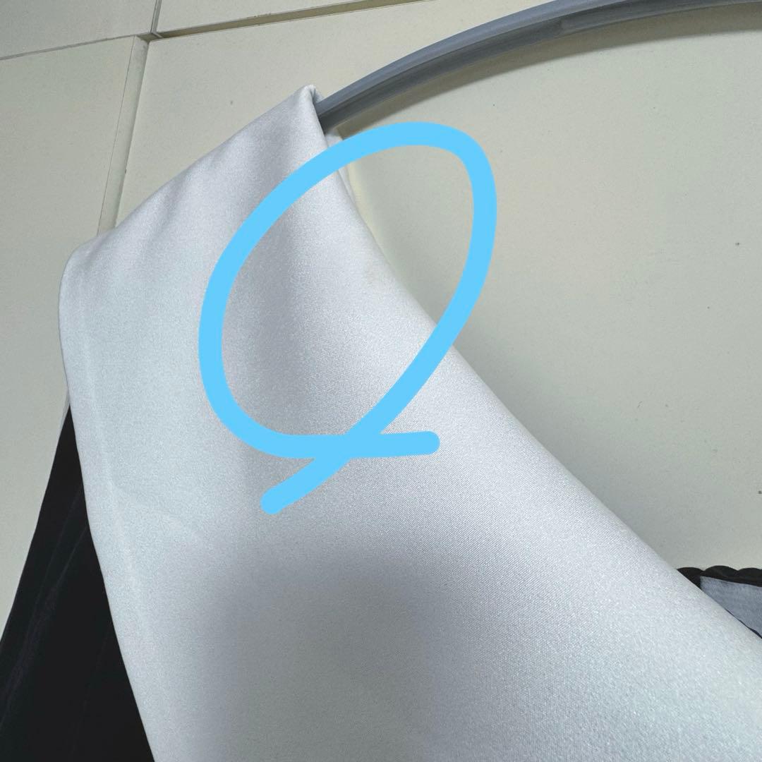 Leja アシンメトリービッグカラーベロアマーメイドワンピースドレス