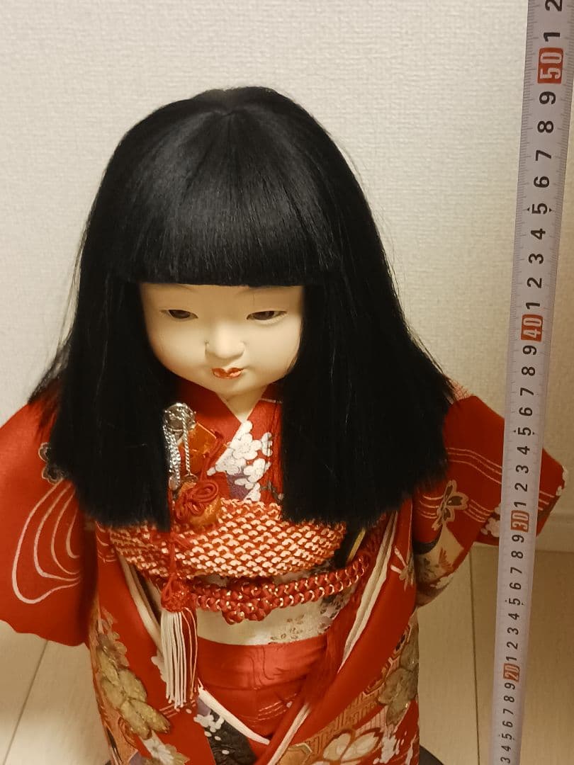 市松人形　金彩京友禅　小出松寿作