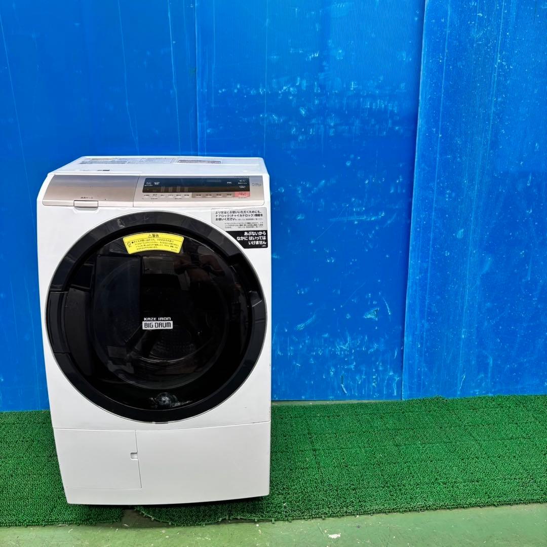 649 日立　ドラム式洗濯機　美品　家庭用　11kg 6kg 配送設置無料　保証