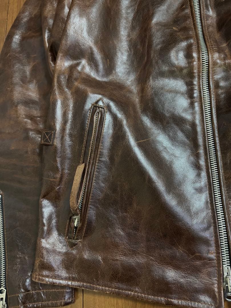 雰囲気抜群 CIDU 復刻 レザー スポーツジャケット デカTALON サイズM