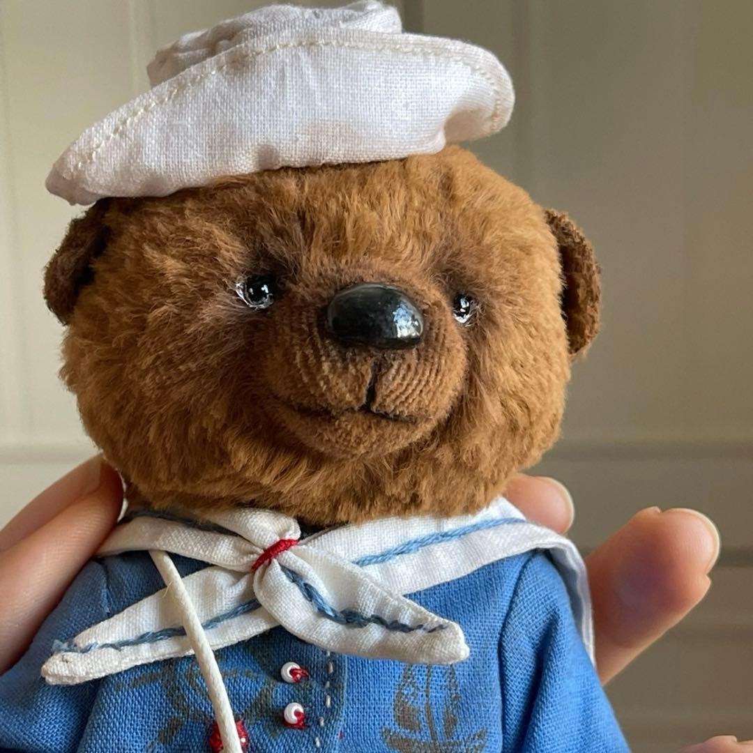 出航が待ち遠しいくま テディベア ぬいぐるみ 海外作家様 ハンドメイド 熊