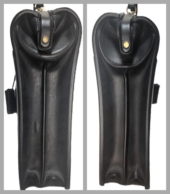 万双 ダレス バック 二つマチ カギ ブライドルレザー ビジネス ブリーフ 本革