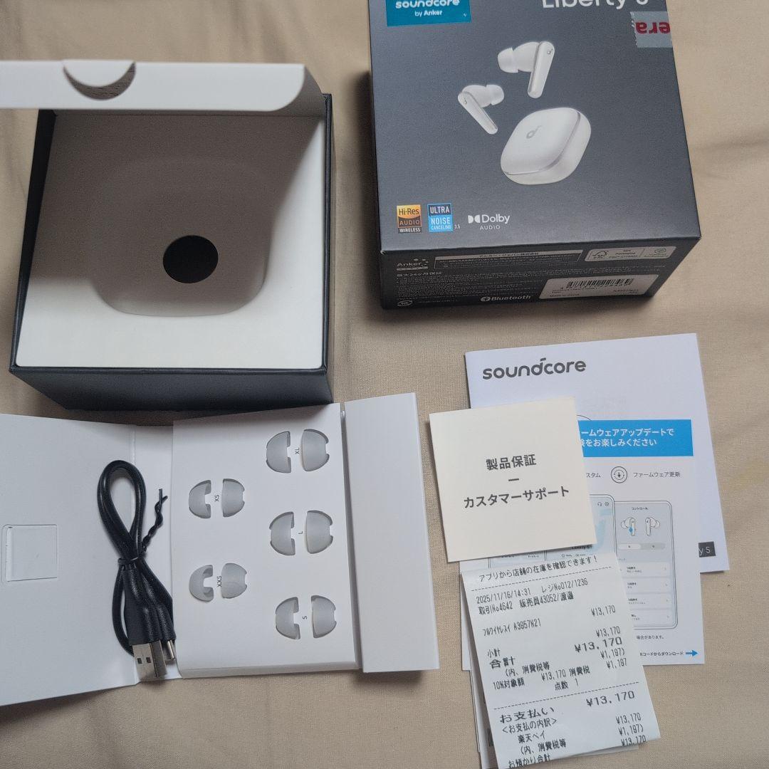 soundcore Liberty 5 ワイヤレスイヤホン「保証書付き」