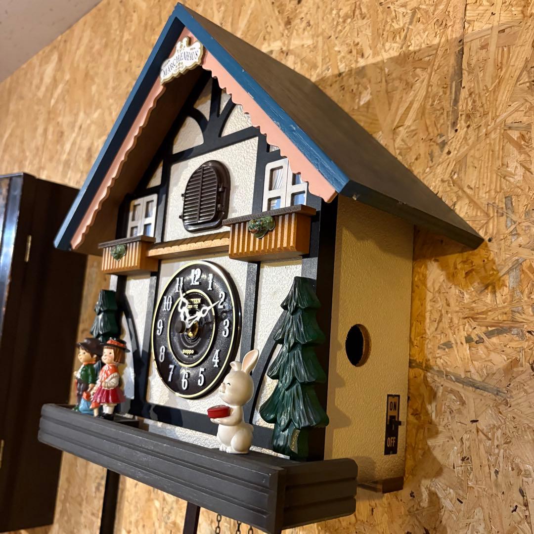 CITIZEN メルヘンハウス　鳩時計　カラクリ時計　壁掛時計　4MJ744