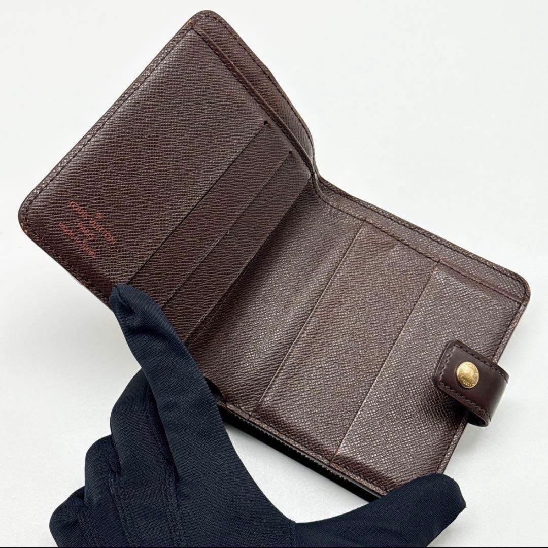ルイヴィトン ダミエ コンパクトジップ 二つ折り財布 財布 ジッピー 