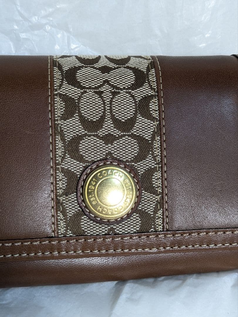 COACH 　コーチ　エルゴブラウン 二つ折り財布　未使用