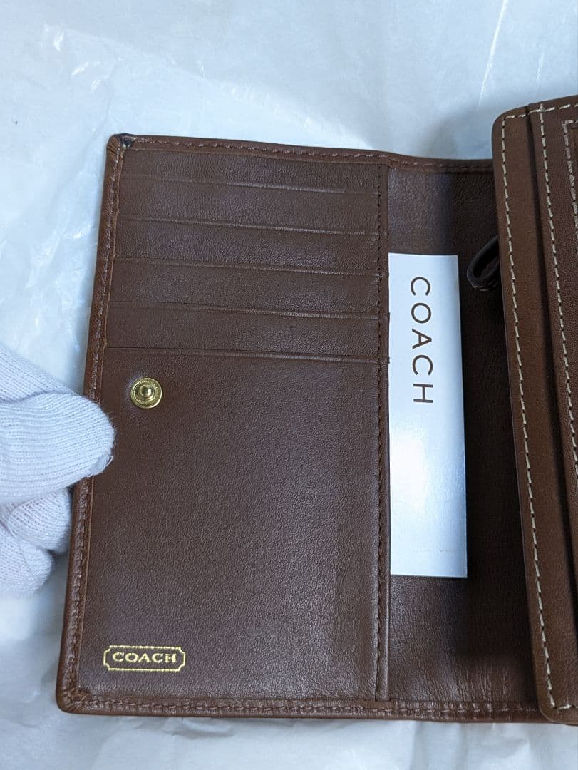 COACH 　コーチ　エルゴブラウン 二つ折り財布　未使用