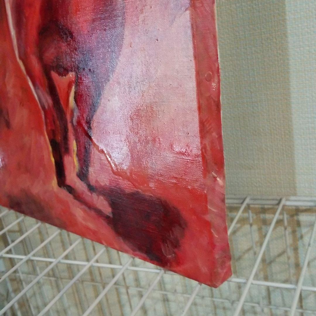 油絵　みーちゃん　夕方帰る子豚