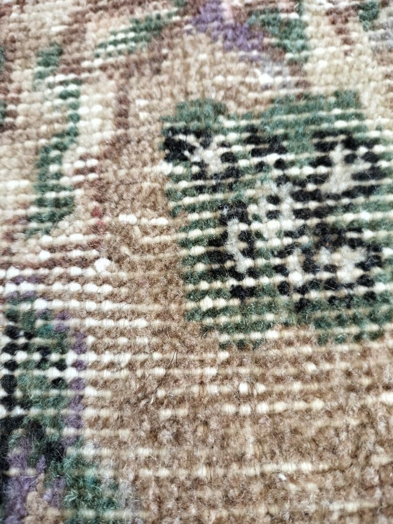 ブラウンとカフェオレ　ヴィンテージトルコラグ　　No.670