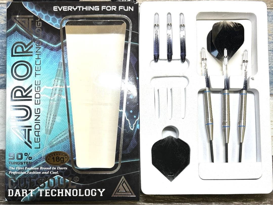 CUESOUL AURORA SERIES 18gソフトチップタングステンダーツ