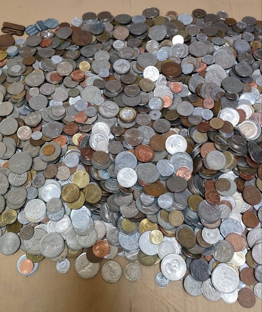 外国まとめ　約15kg　外貨　外国　硬貨　まとめ売　大量　古銭