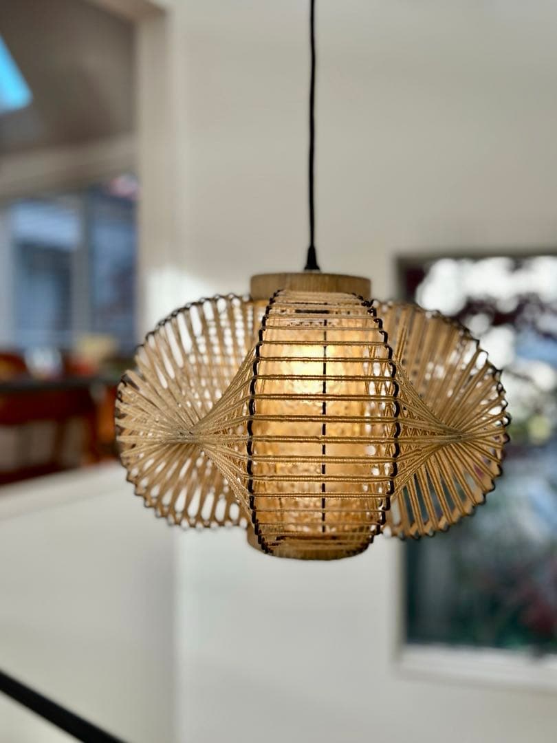 独60年代　EEA Leuchten ヴィンテージ・プレスガラスとストリングス