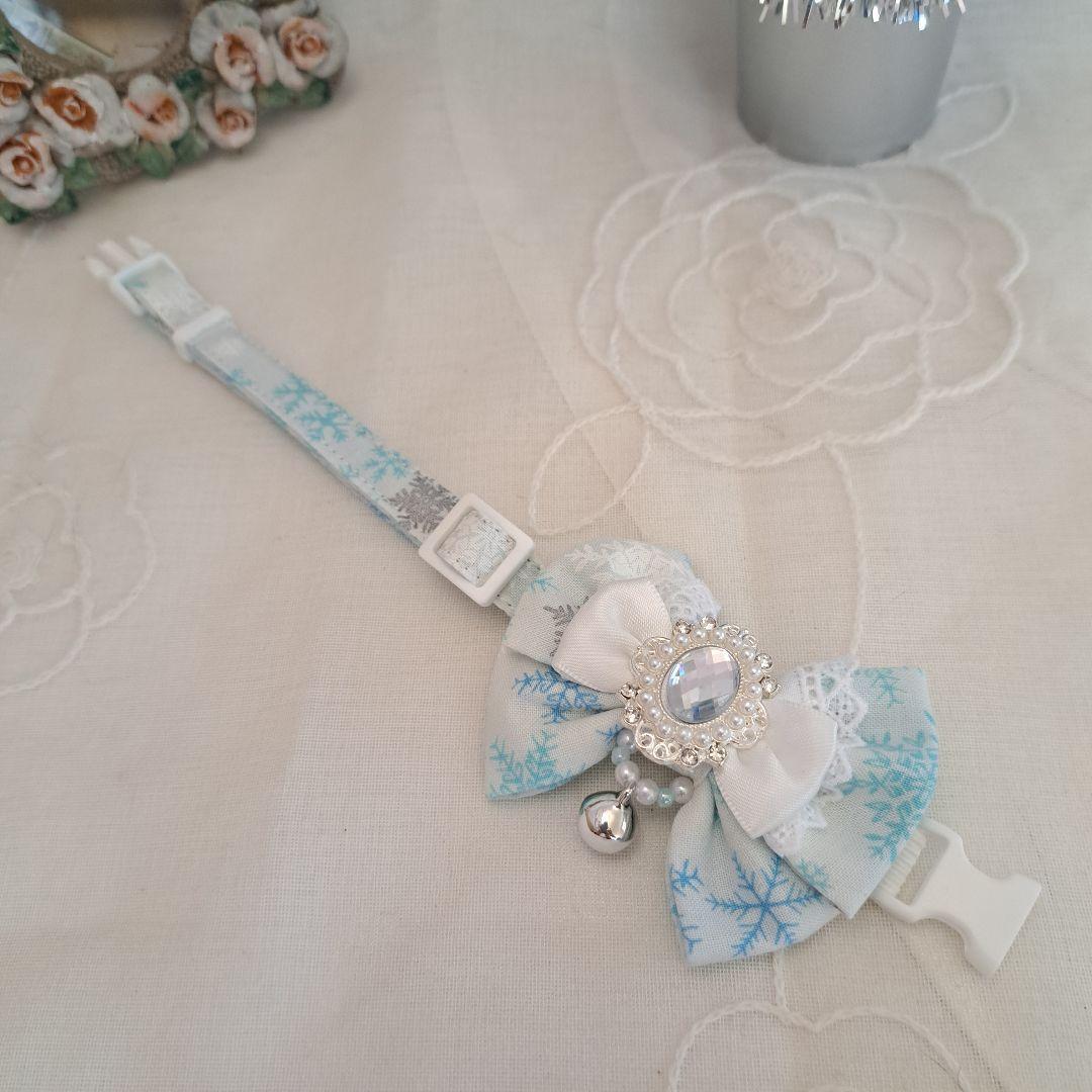 スノーフレーク(ホワイト)わんちゃん猫ちゃん用首輪