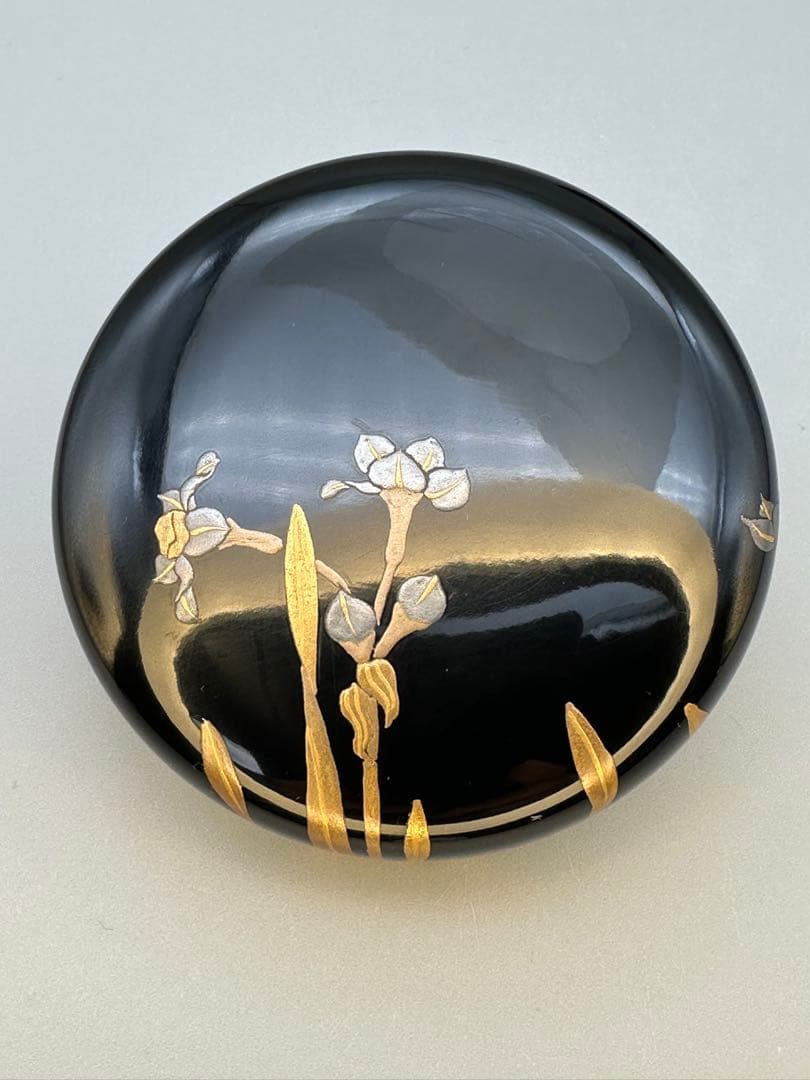 茶道具　棗　三浦明峰　水仙蒔絵