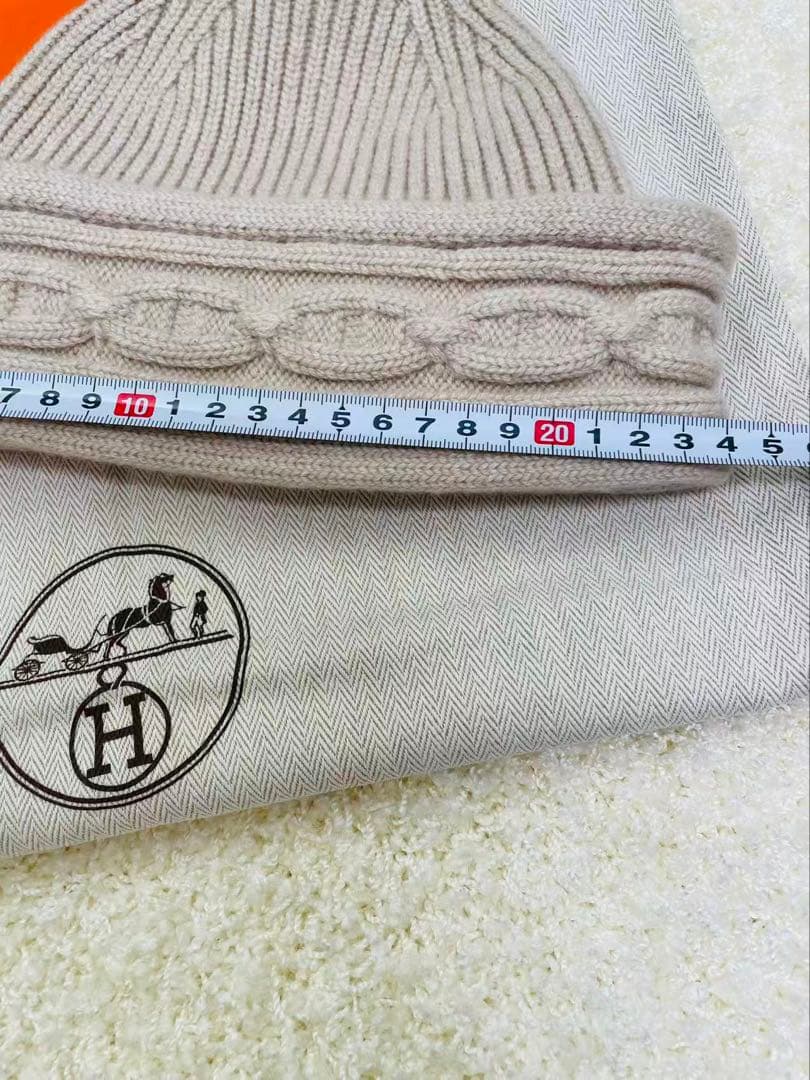エルメス ニットキャップ ベージュ