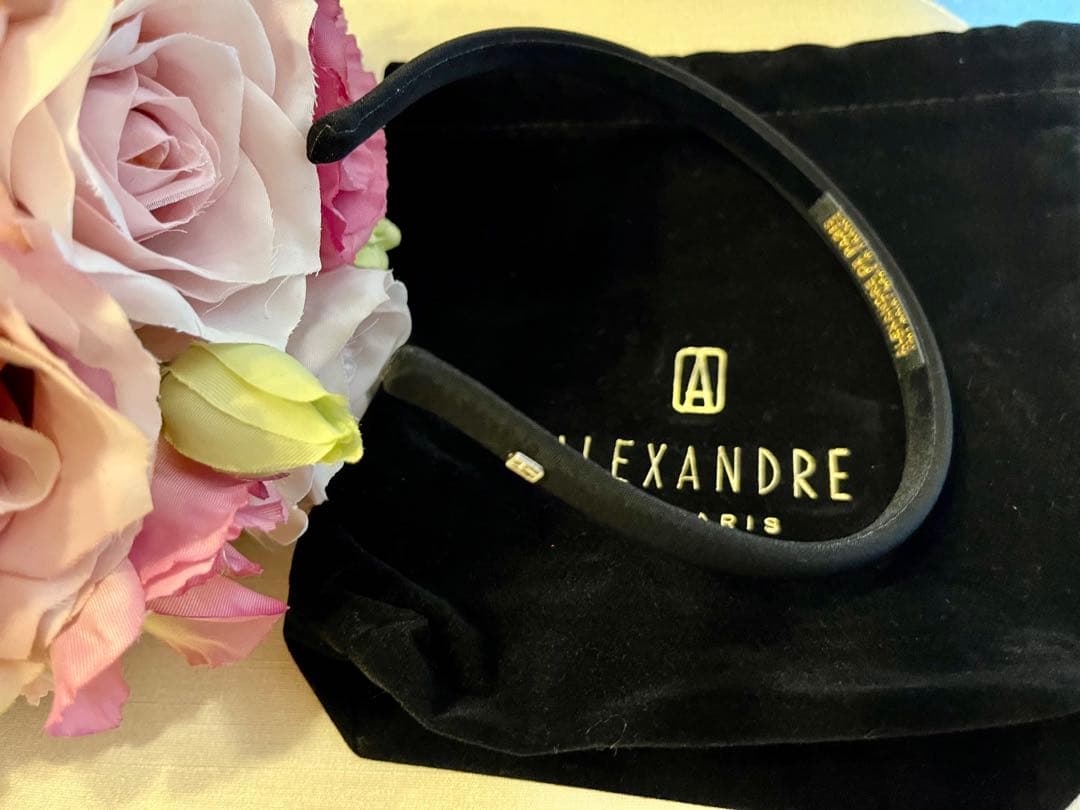 ALEXANDRE DE PARIS ブラック カチューシャ