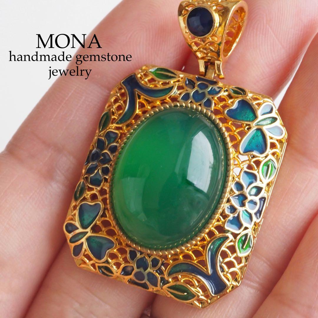 【ほぅ】天然ホワイトシェルの大粒デザインネックレストップ