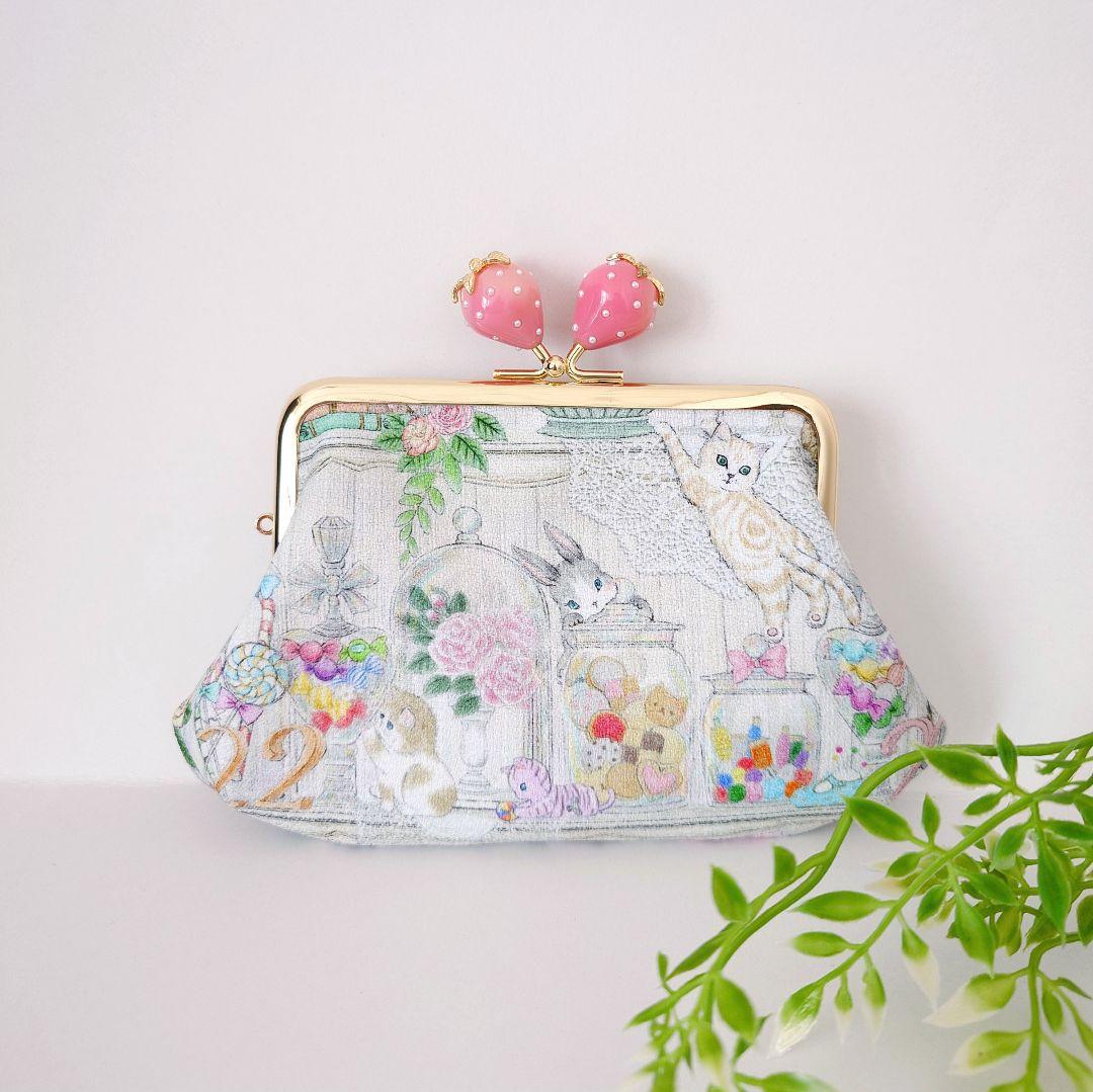 yu〜 ハンドメイド 22fabric ティッシュポーチ①・がま口③ 4点