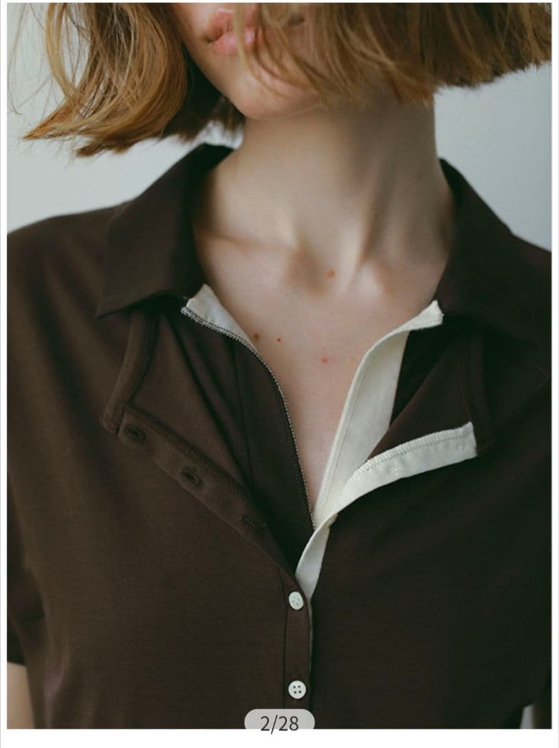 ETRE TOKYO　ヘンリーポロレイヤードセットプルオーバー　エトレ　ポロ