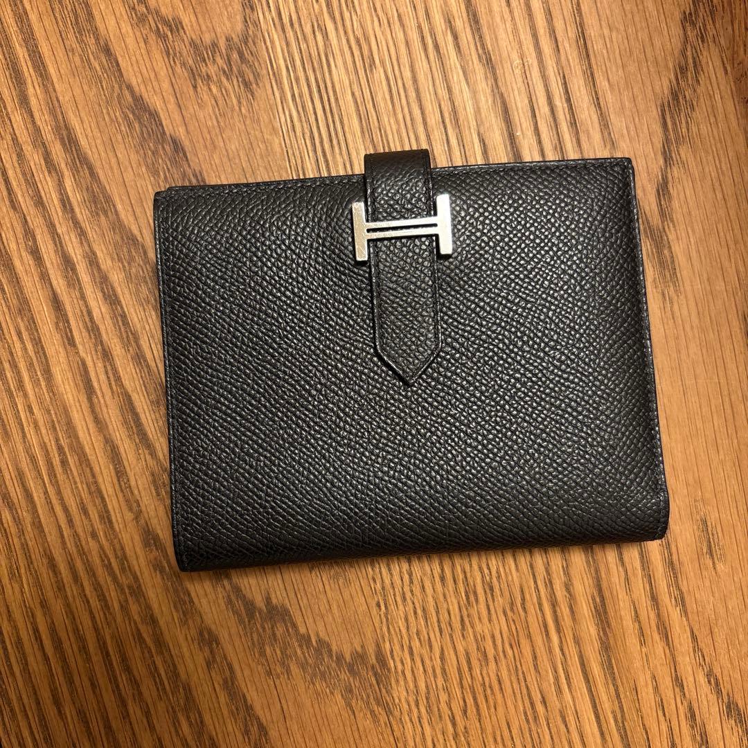 HERMES 二つ折り財布 ブラック