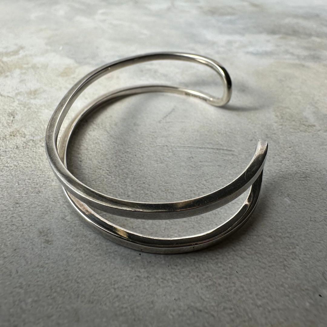 ヴィンテージ ラインモダニストカフブレスレット シルバー925 メキシコ製