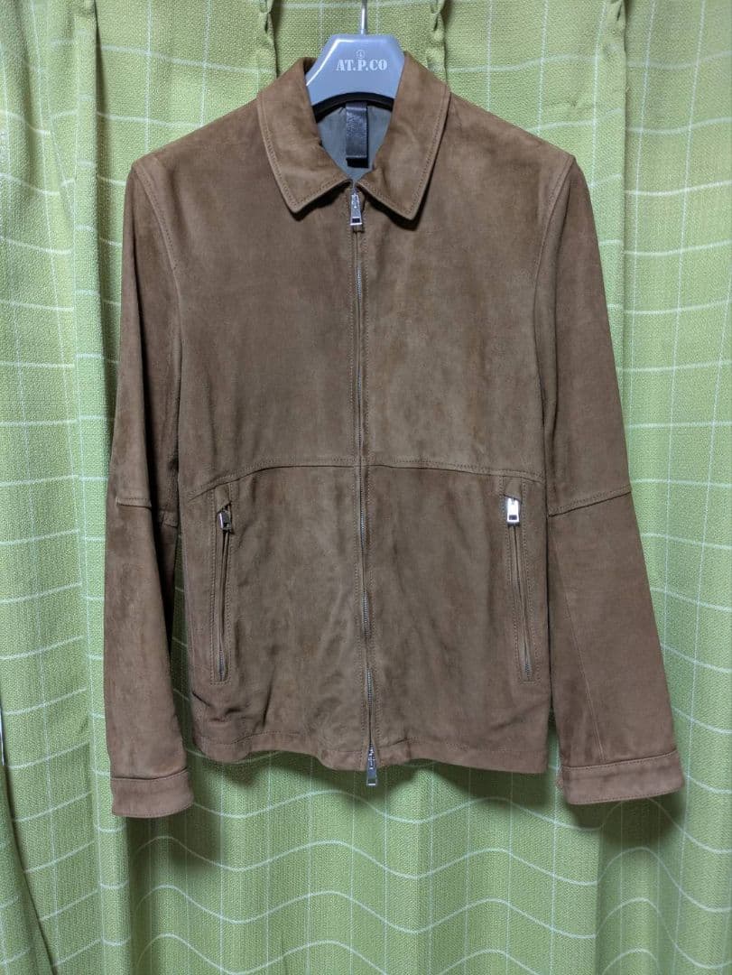 チンクアンタ　EMMETI　RUFFOゴートレザースエードジップアップブルゾン