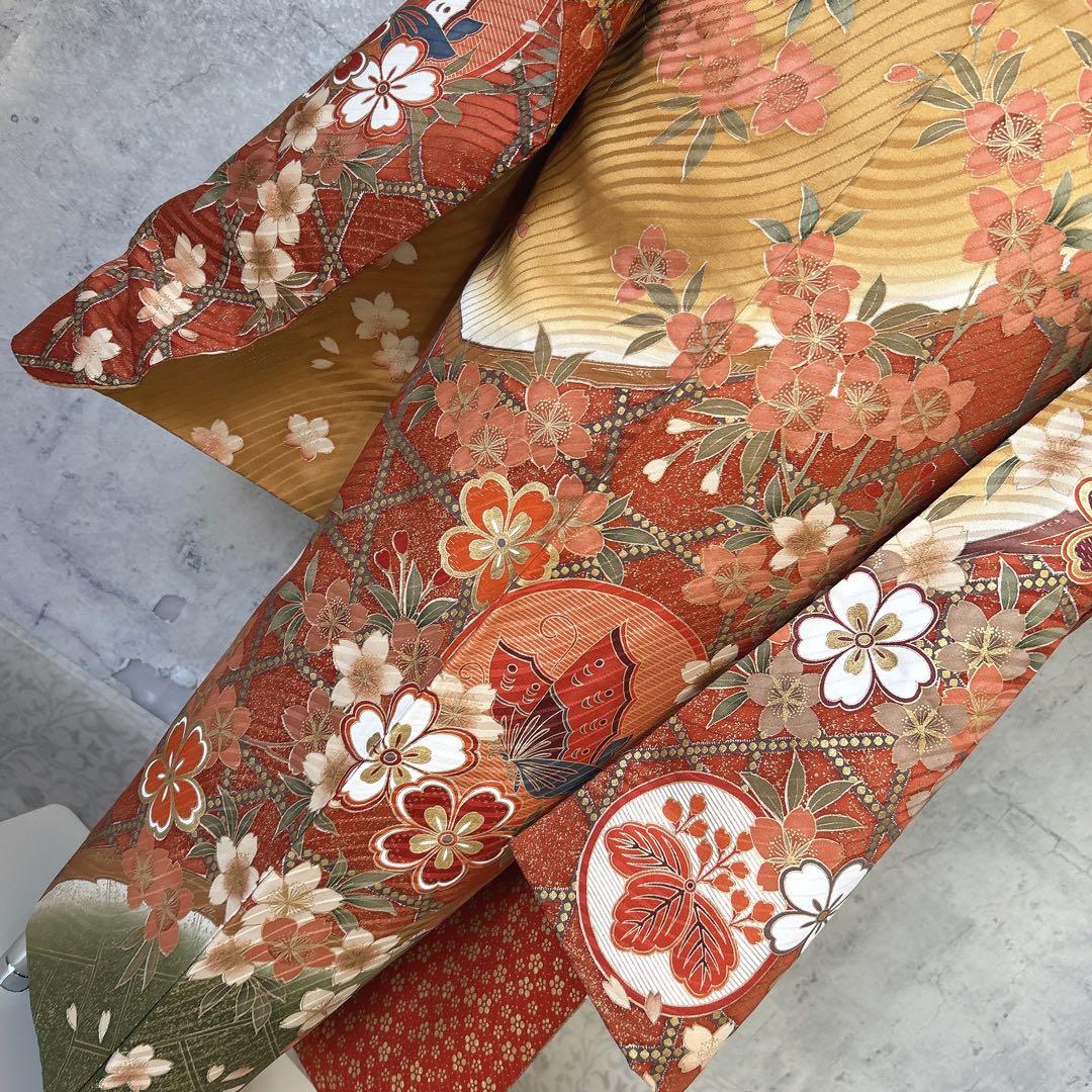 振袖　フルセット　正絹　古典柄　華やか　成人式　２０歳　ふりそで　m5